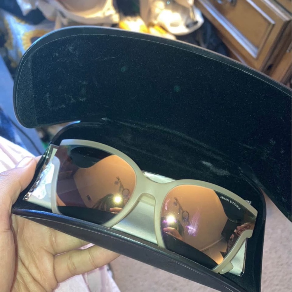 Chic Beige Sunglasses with Case